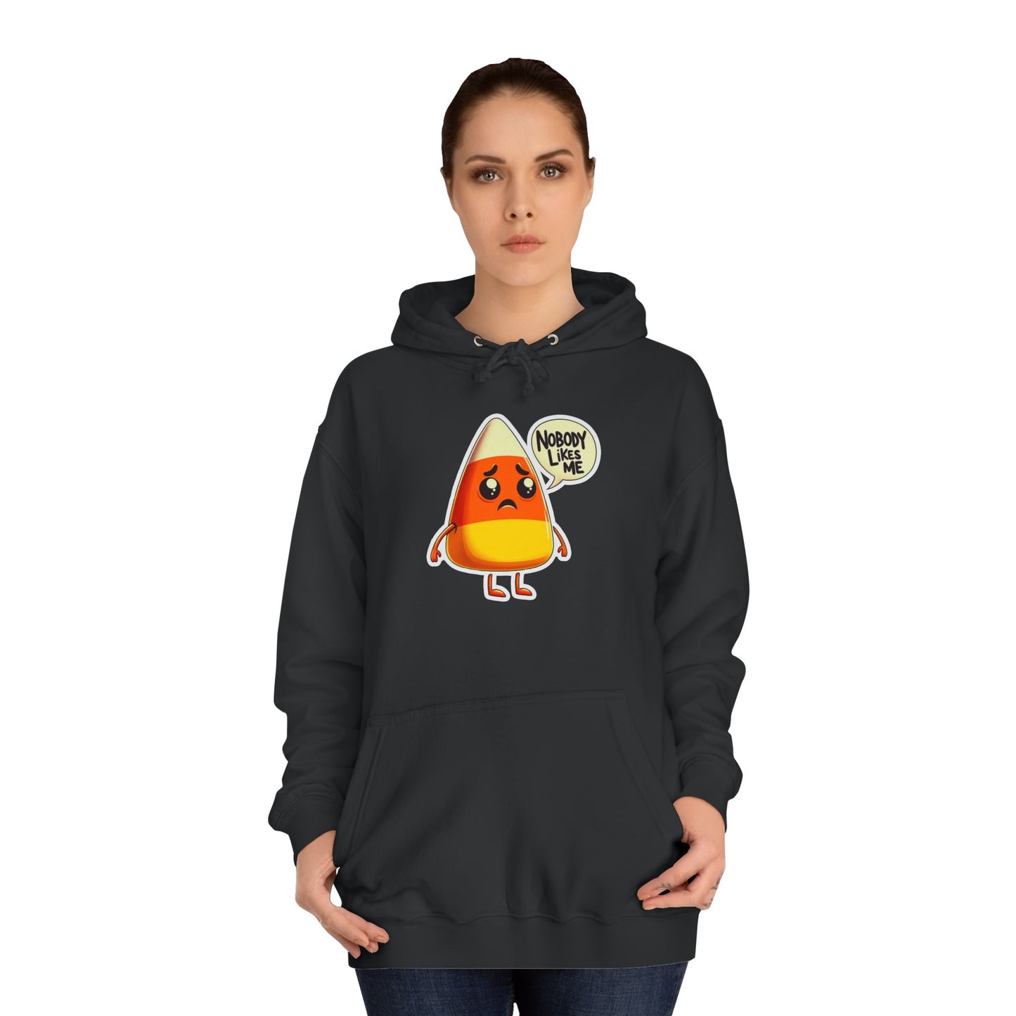 Sad Candy Corn Unisex College Hoodie