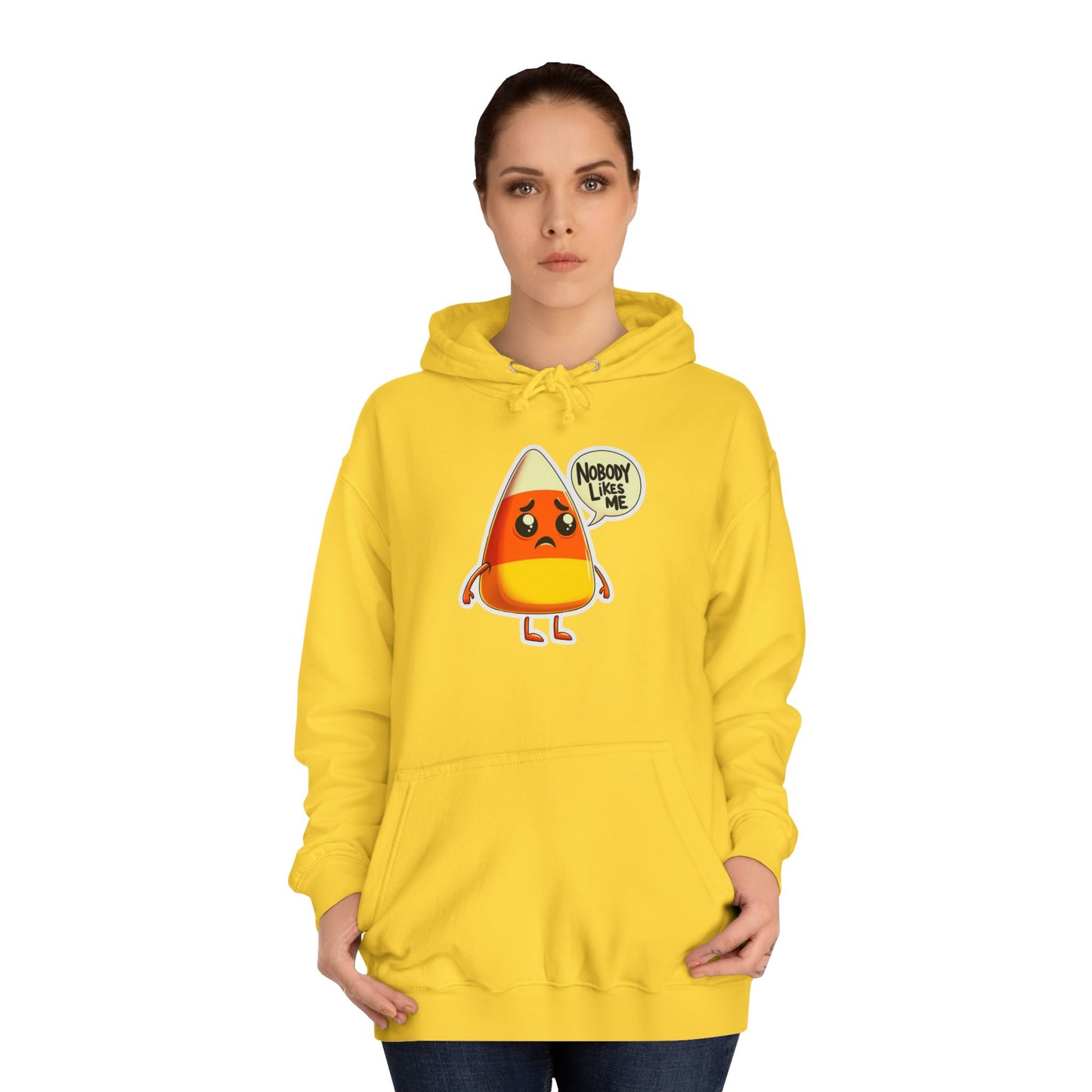 Sad Candy Corn Unisex College Hoodie