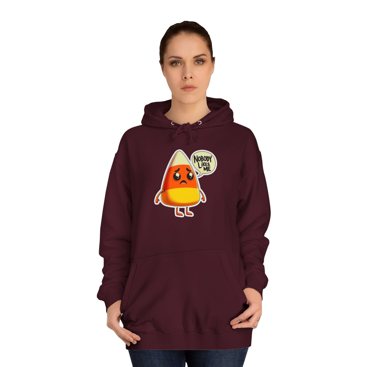 Sad Candy Corn Unisex College Hoodie