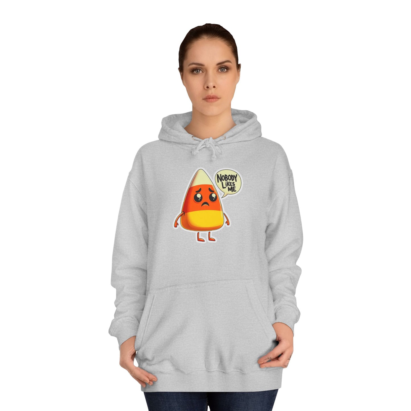 Sad Candy Corn Unisex College Hoodie