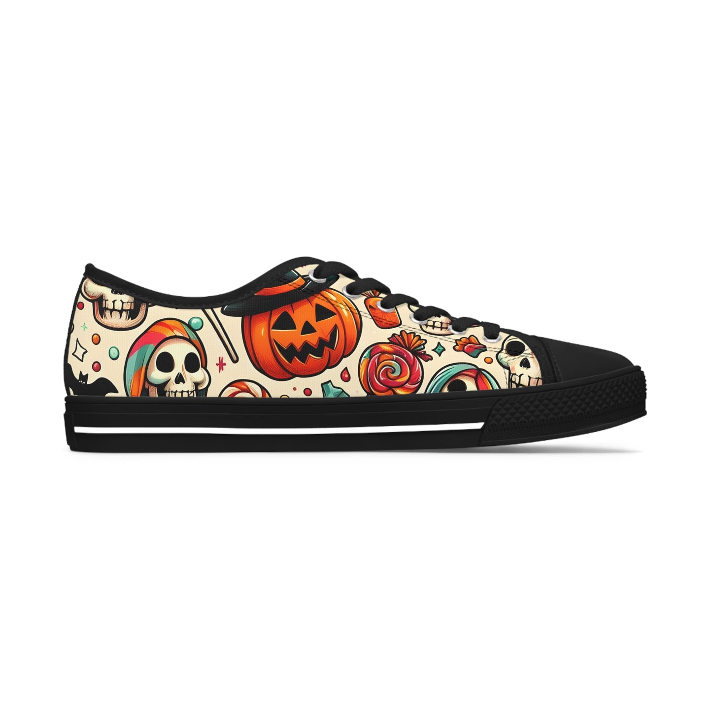 Women's Pumpkins And Bats Low Top Sneakers