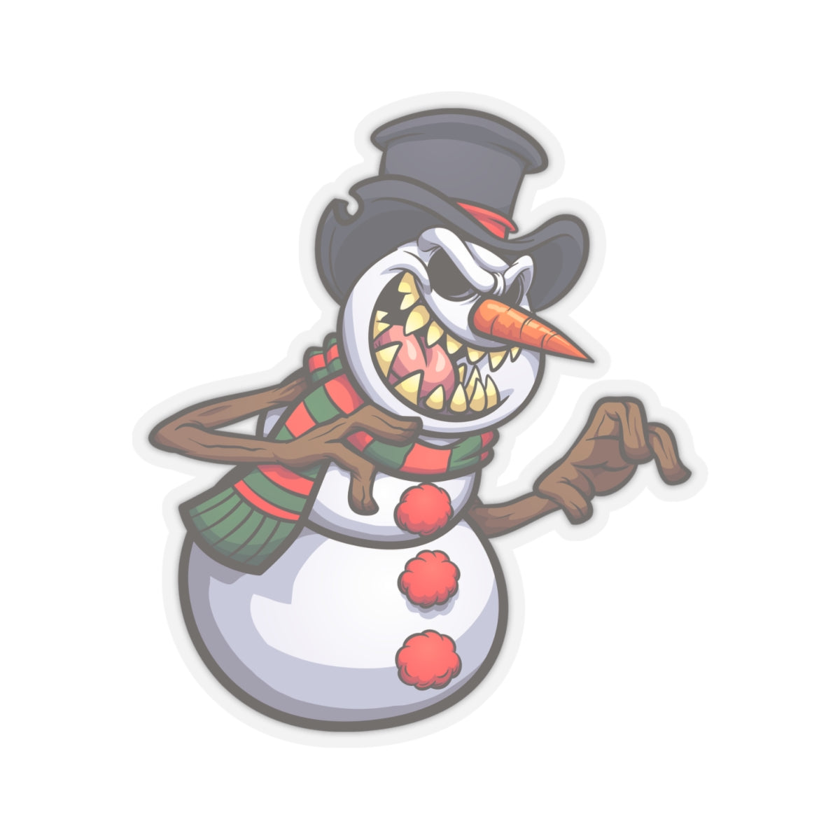 Bad Mr. Frosty The Snowman Kiss-Cut Sticker