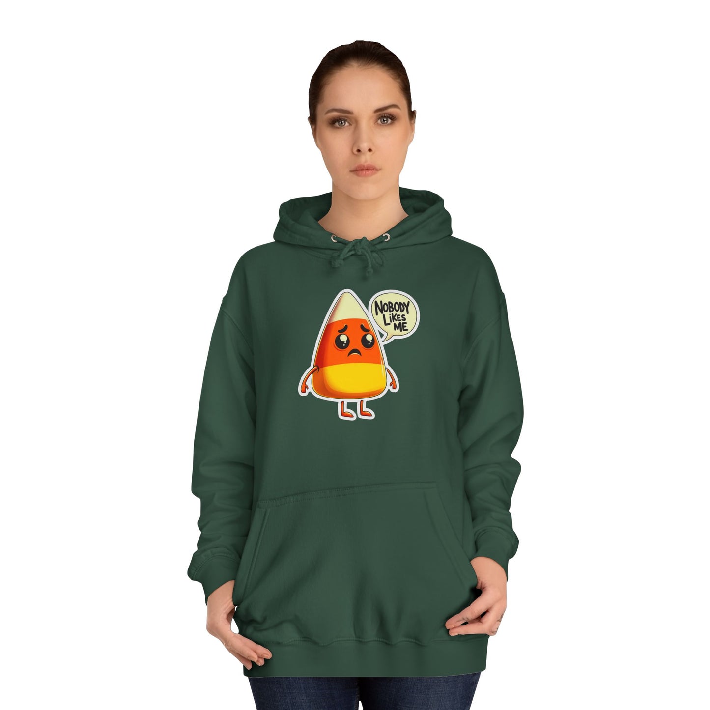 Sad Candy Corn Unisex College Hoodie