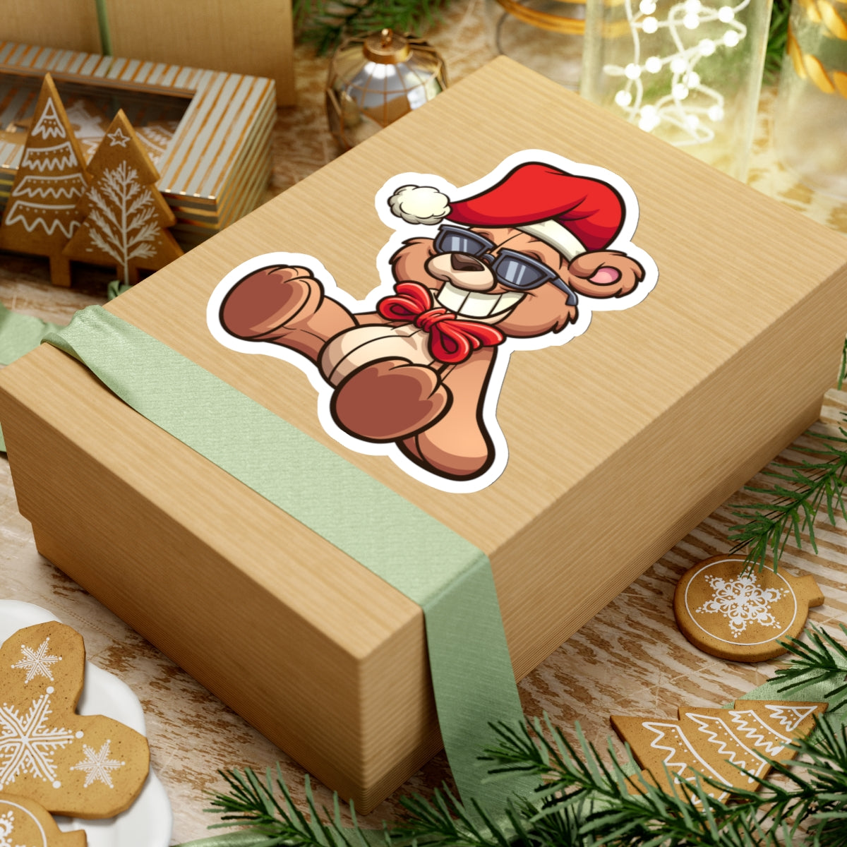 Chill Holiday Bear Sticker