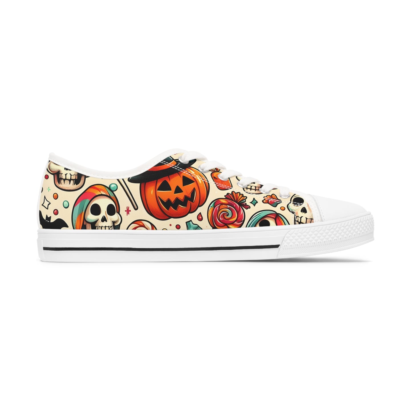 Women's Pumpkins And Bats Low Top Sneakers