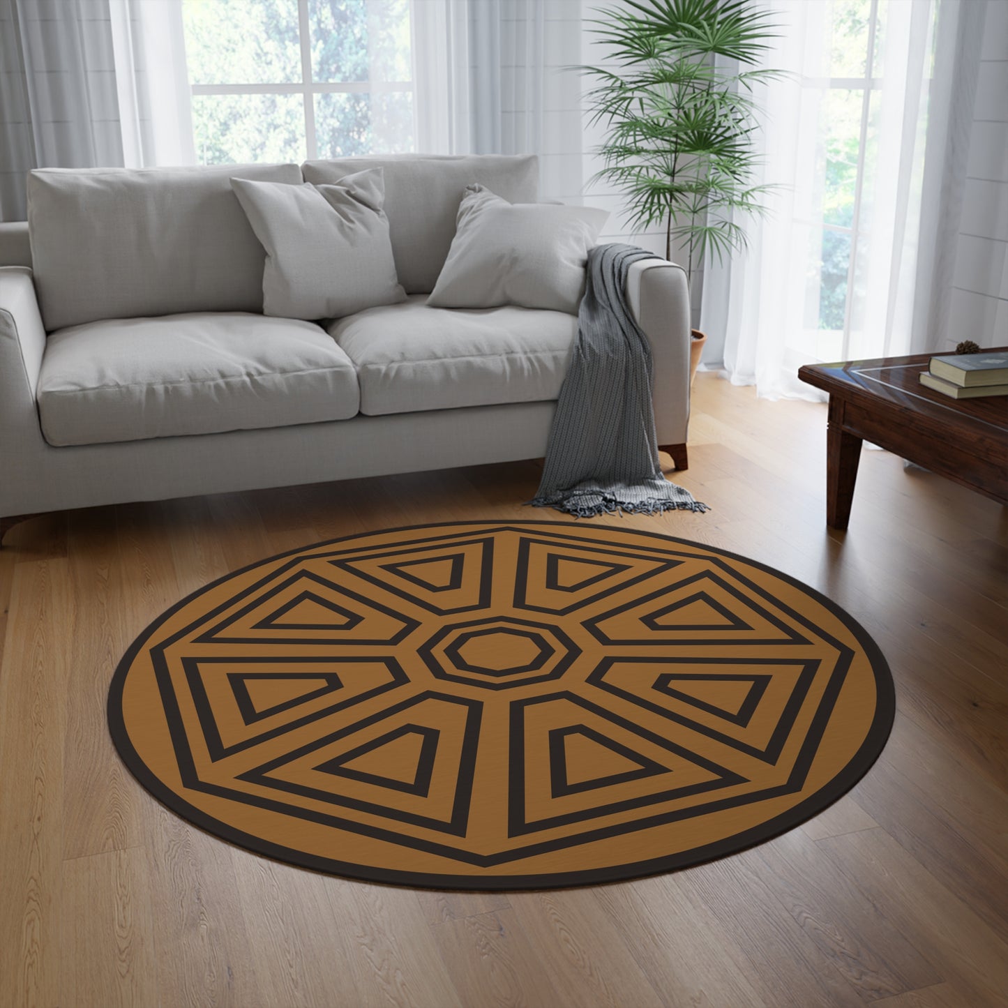 Stretching Room Round Rug