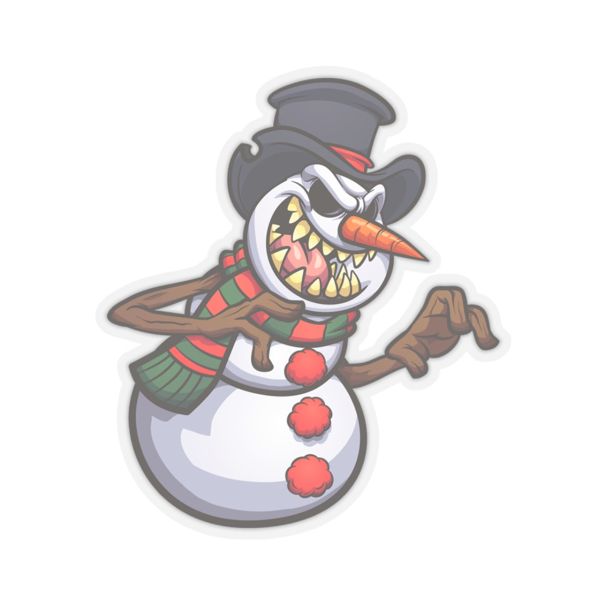 Bad Mr. Frosty The Snowman Kiss-Cut Sticker