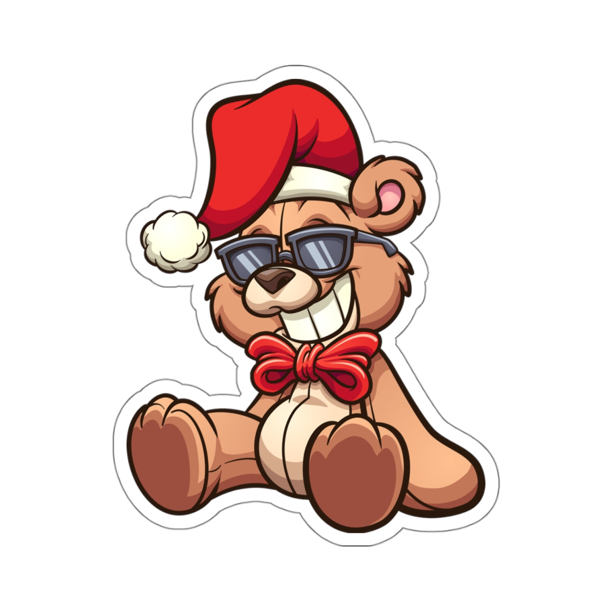 Chill Holiday Bear Sticker