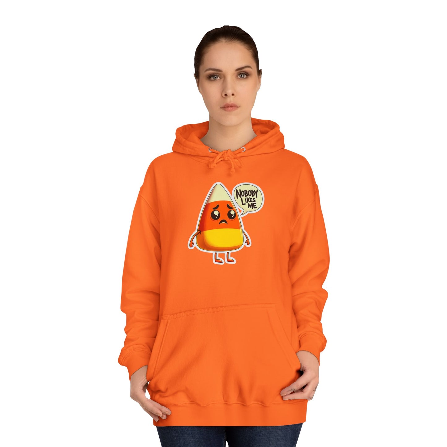 Sad Candy Corn Unisex College Hoodie