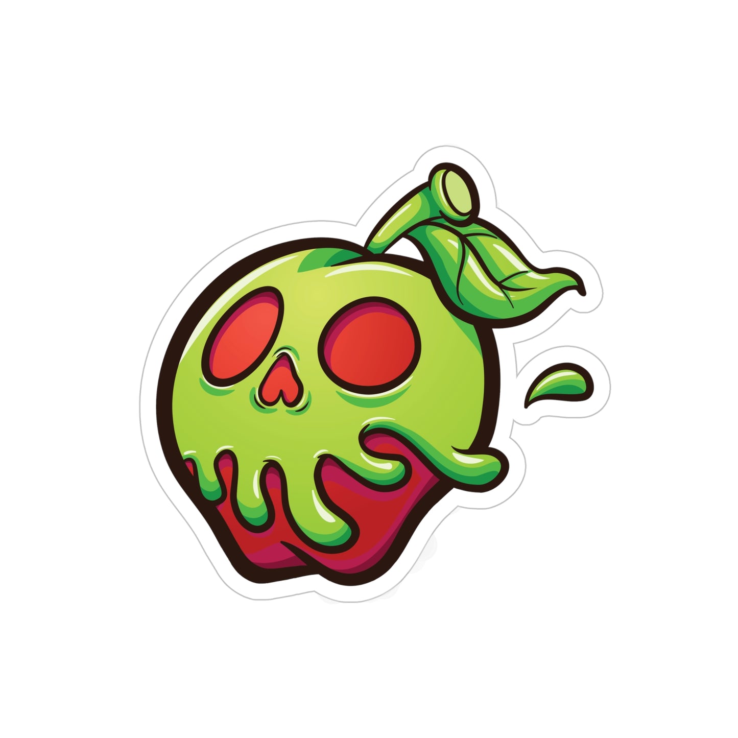 Poison Apple Die-Cut Transparent Stickers, 1pc