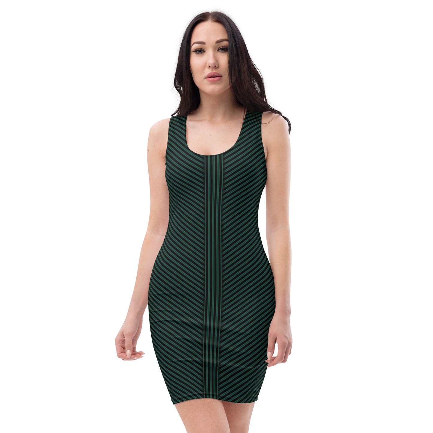 Haunted House Green and Black Bodycon dress