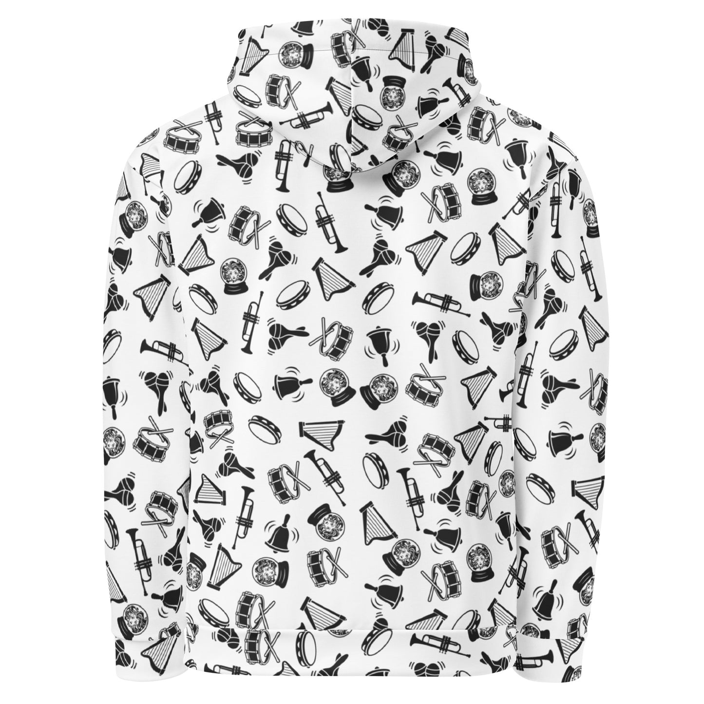 Haunted House Gray and White Wallpaper Unisex Hoodie