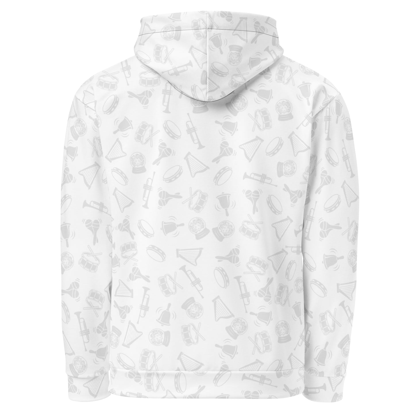 Fortune Teller White and Light Gray Unisex Hoodie