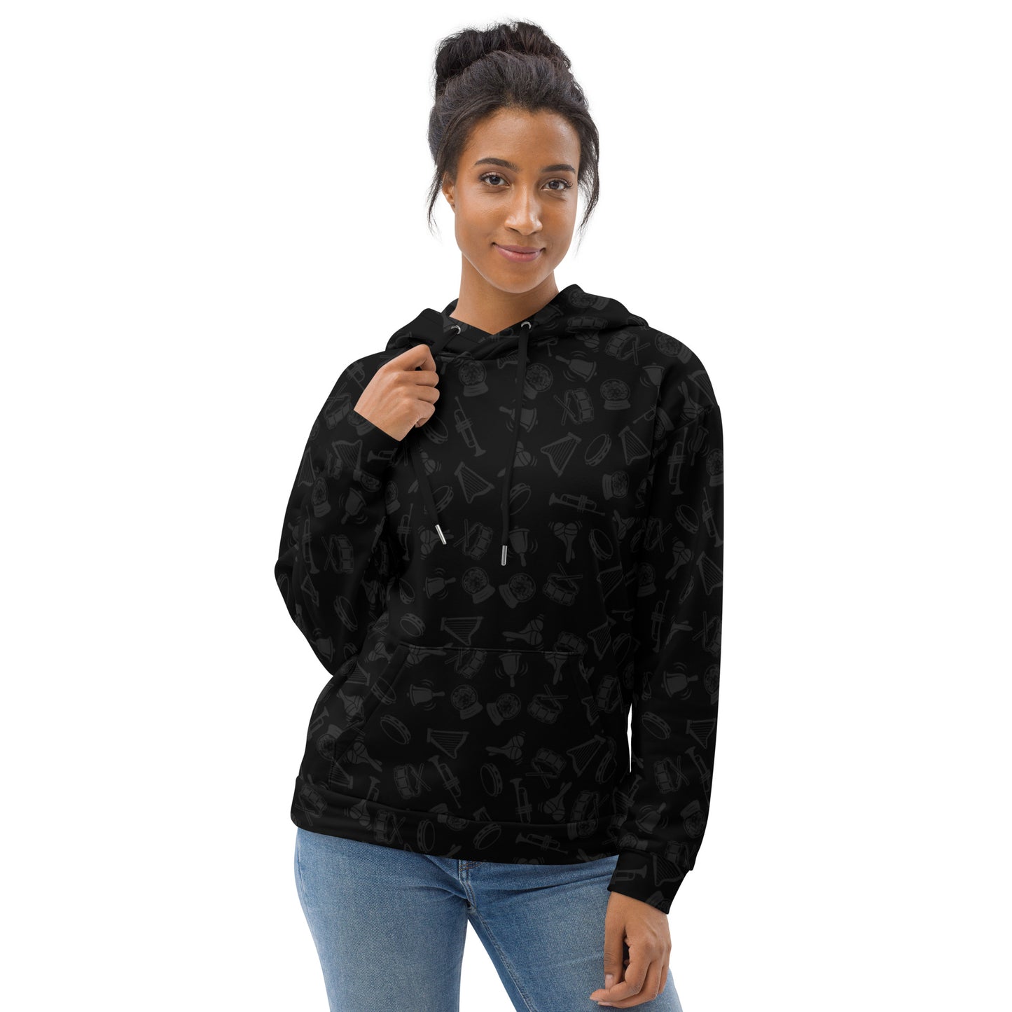 Fortune Teller Black and Light Gray Unisex Hoodie
