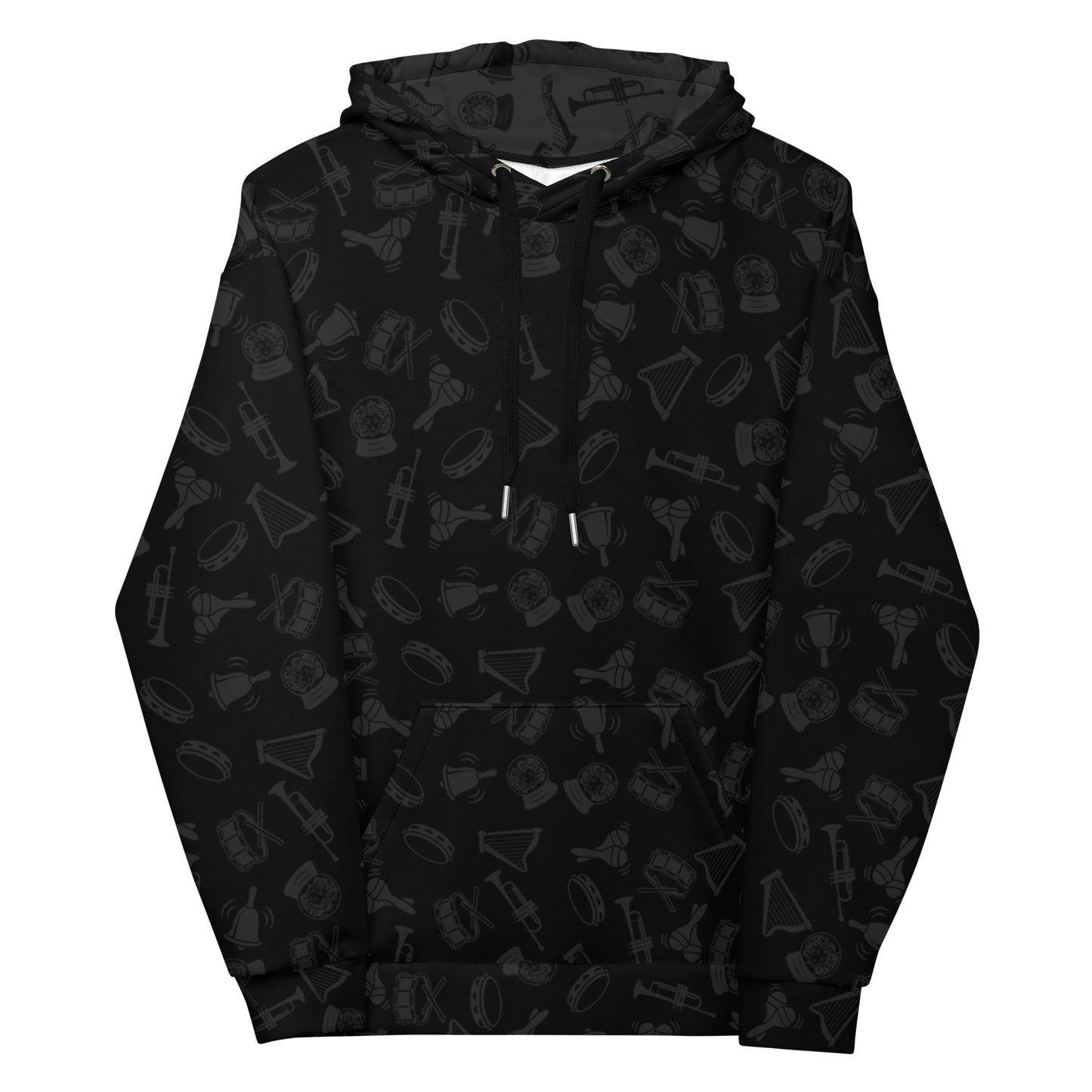 Fortune Teller Black and Light Gray Unisex Hoodie