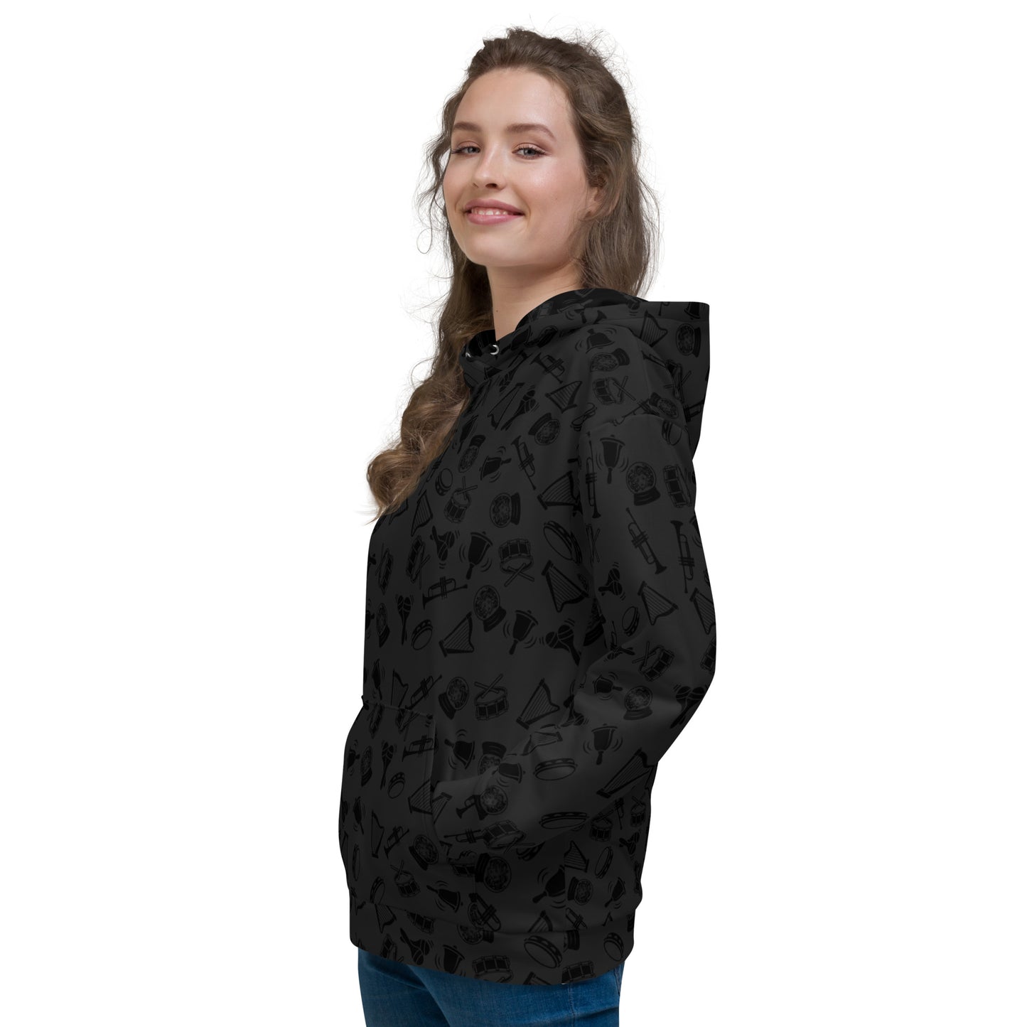 Fortune Teller Black and Gray Unisex Hoodie