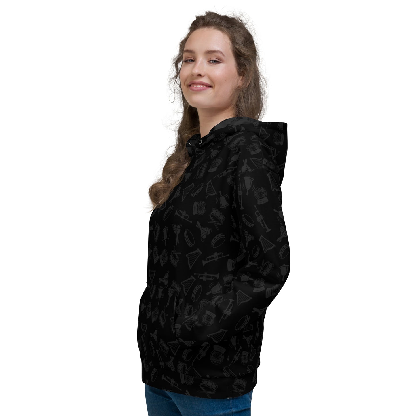 Fortune Teller Black and Light Gray Unisex Hoodie