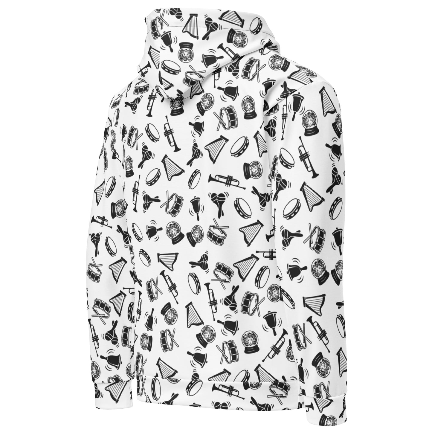 Haunted House Gray and White Wallpaper Unisex Hoodie