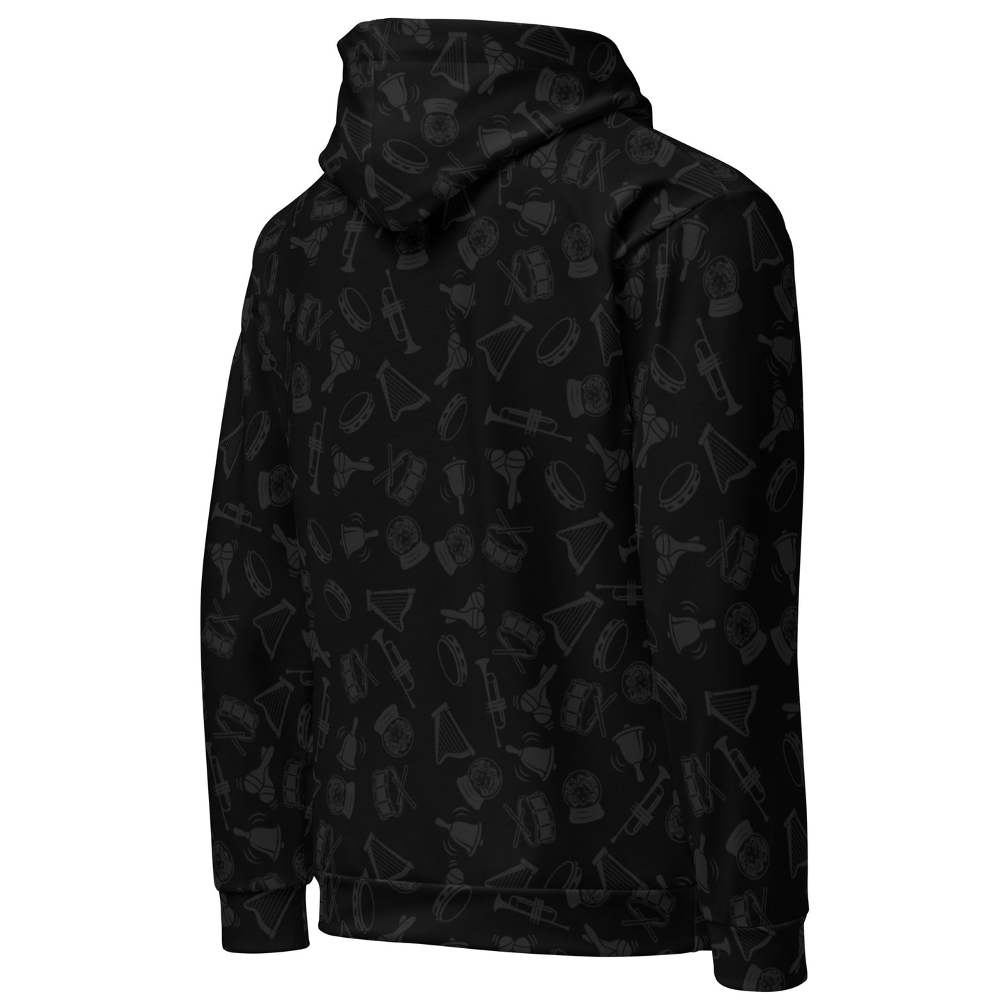 Fortune Teller Black and Light Gray Unisex Hoodie