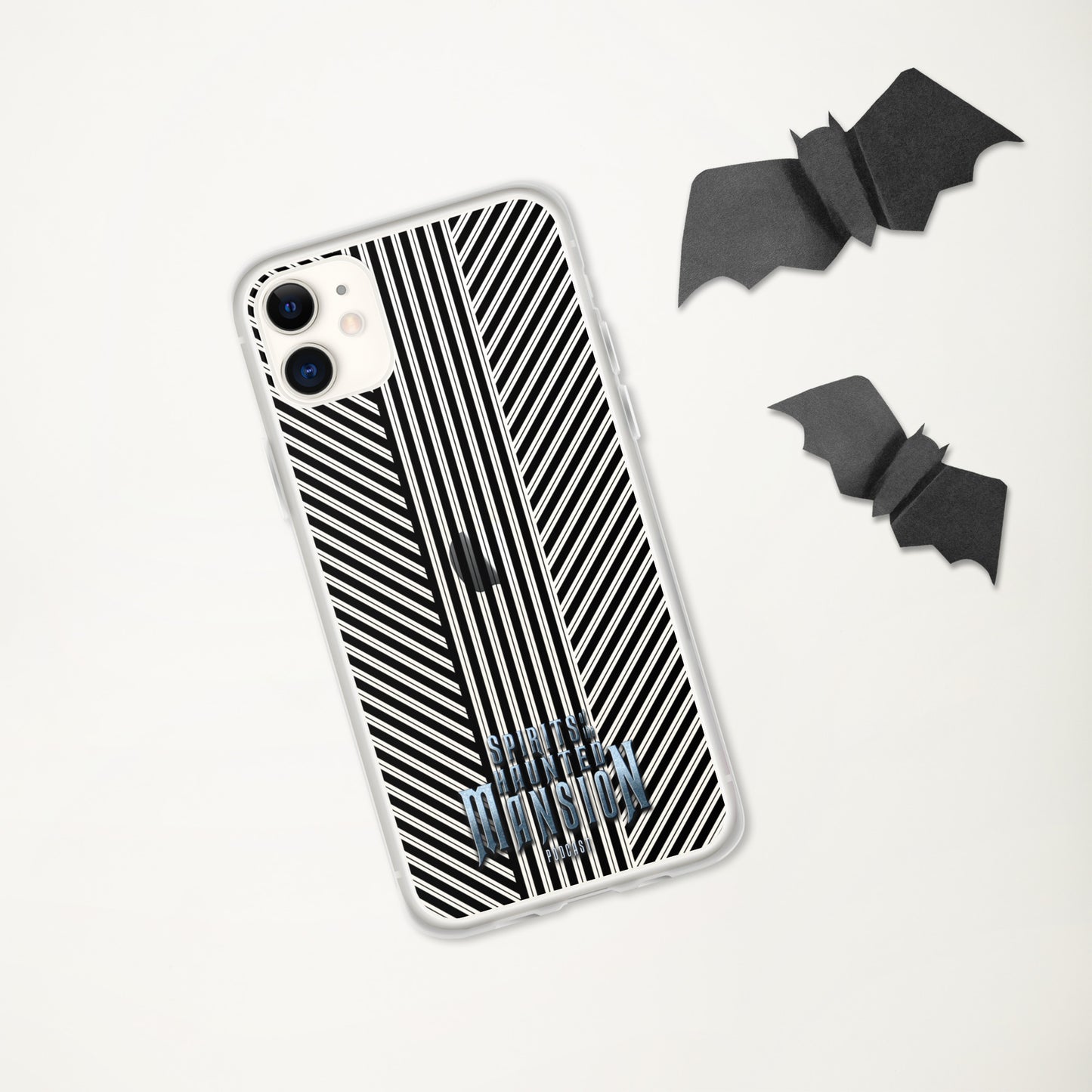 Haunted House Striped Clear Case for iPhone®