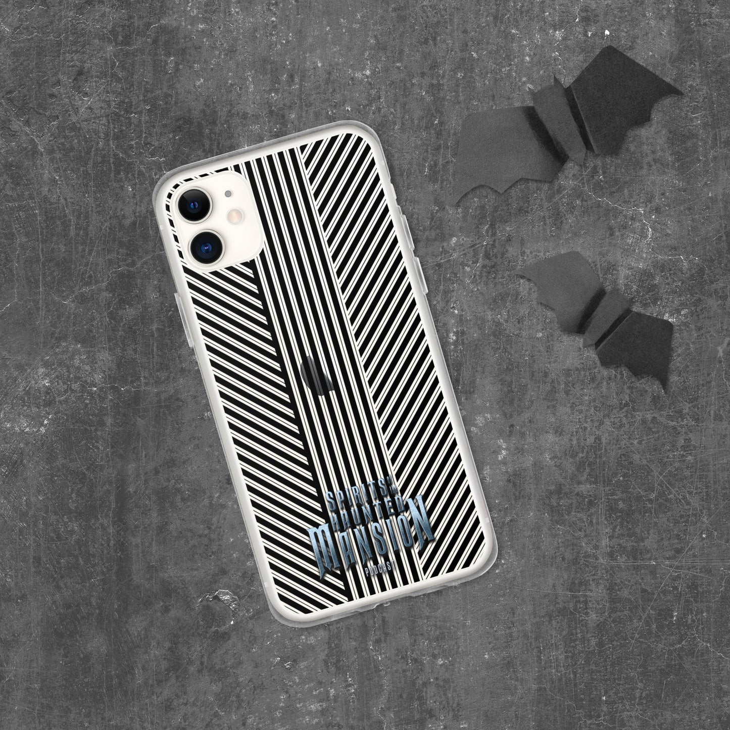 Haunted House Striped Clear Case for iPhone®