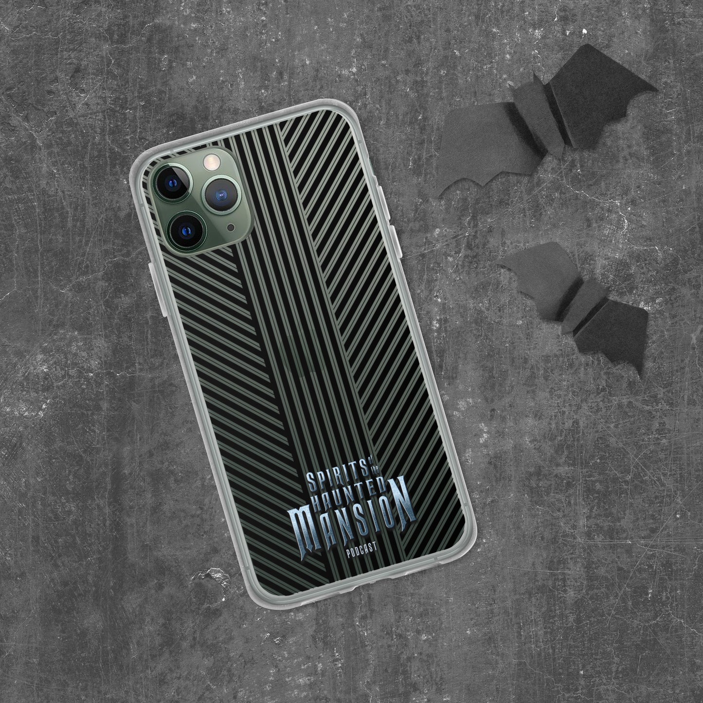 Haunted House Striped Clear Case for iPhone®