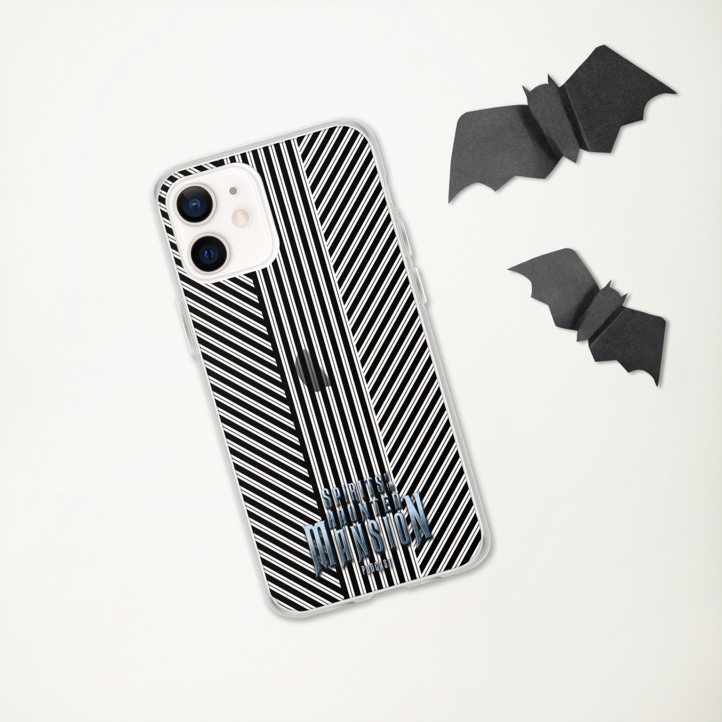 Haunted House Striped Clear Case for iPhone®