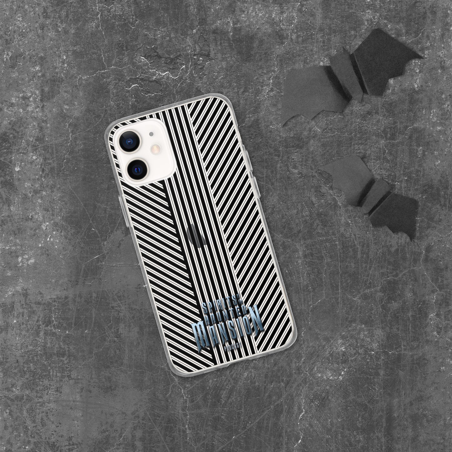 Haunted House Striped Clear Case for iPhone®