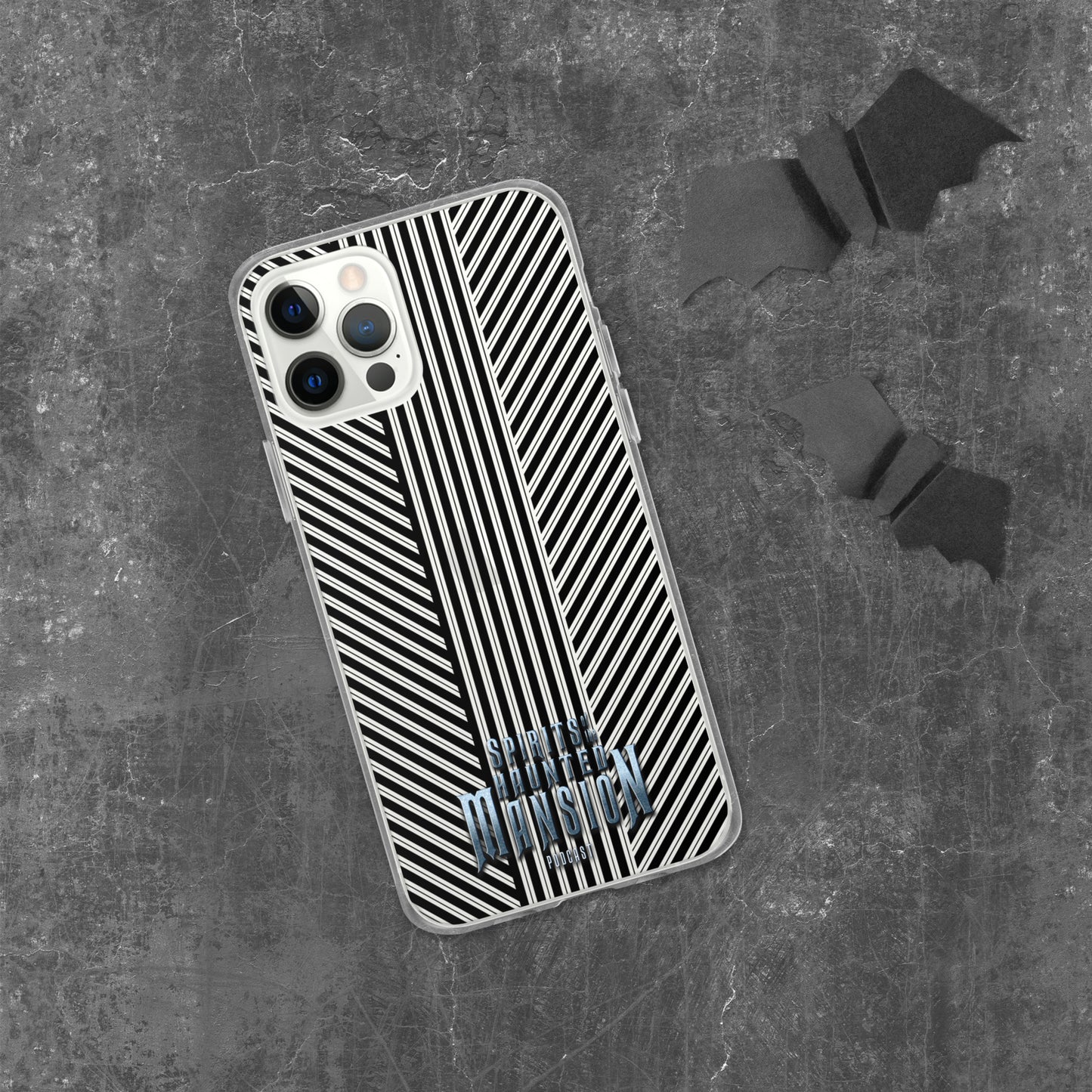 Haunted House Striped Clear Case for iPhone®