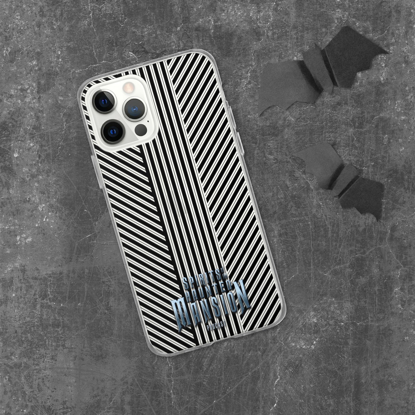 Haunted House Striped Clear Case for iPhone®