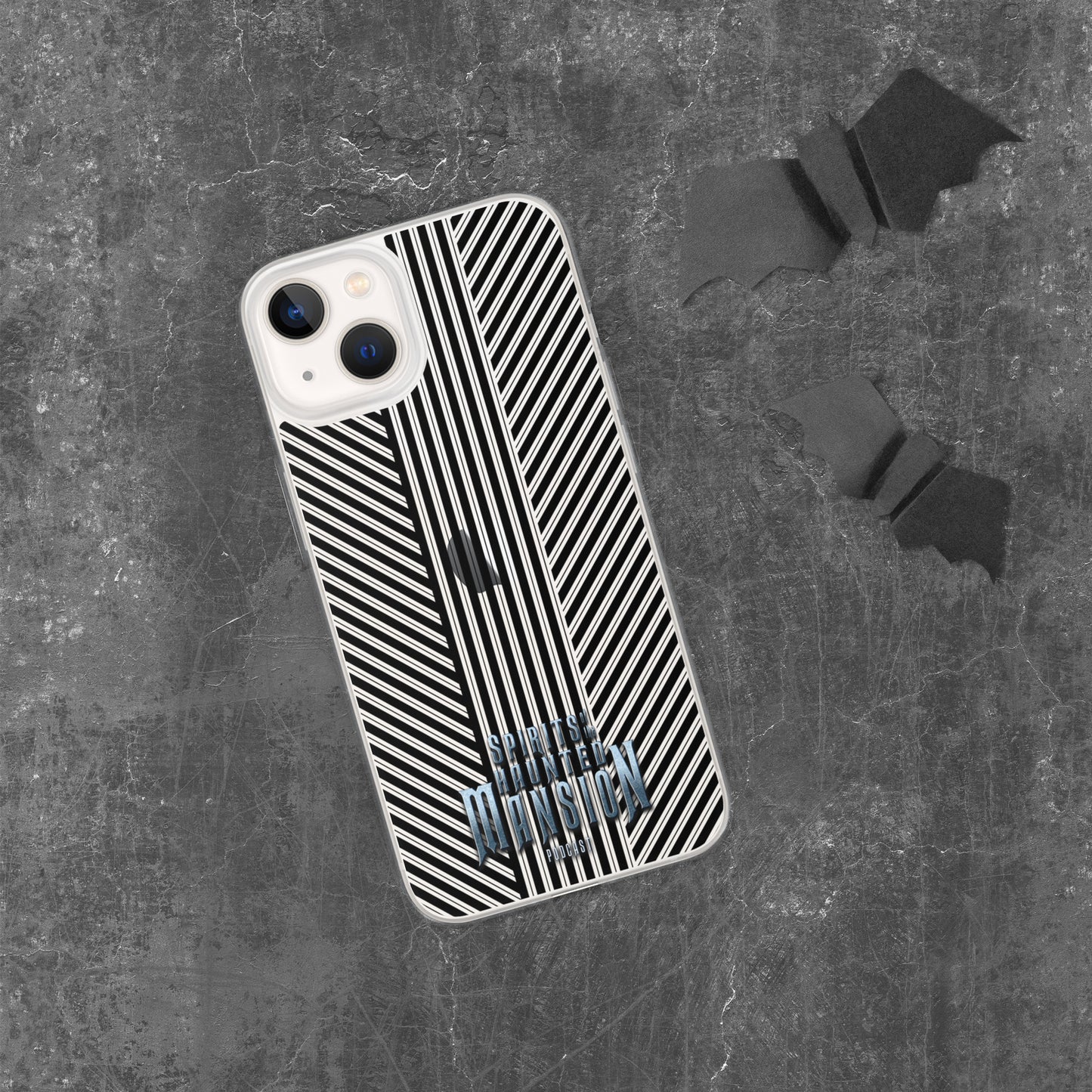 Haunted House Striped Clear Case for iPhone®