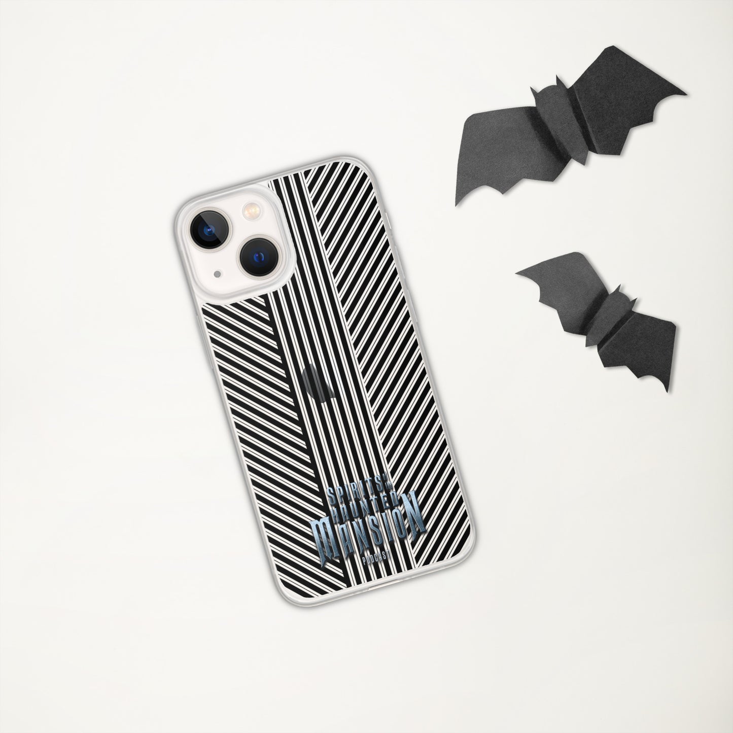 Haunted House Striped Clear Case for iPhone®