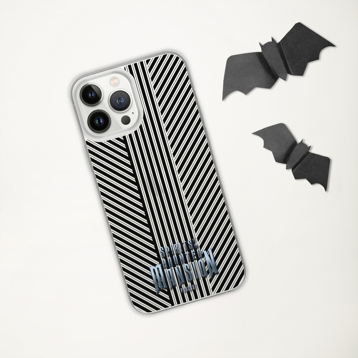 Haunted House Striped Clear Case for iPhone®