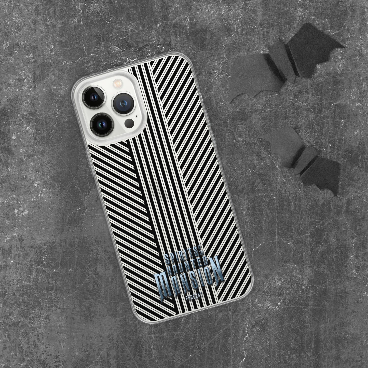 Haunted House Striped Clear Case for iPhone®