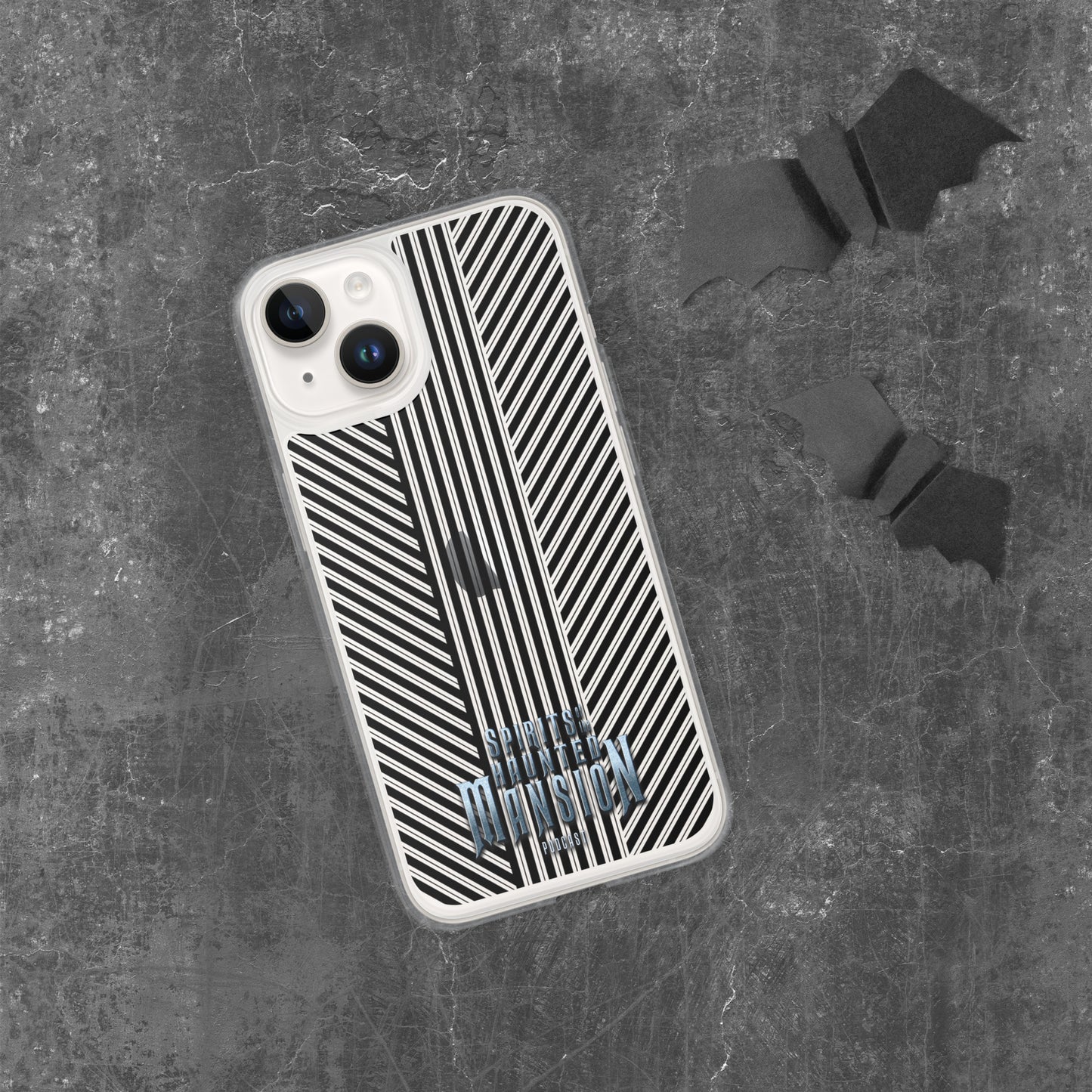 Haunted House Striped Clear Case for iPhone®