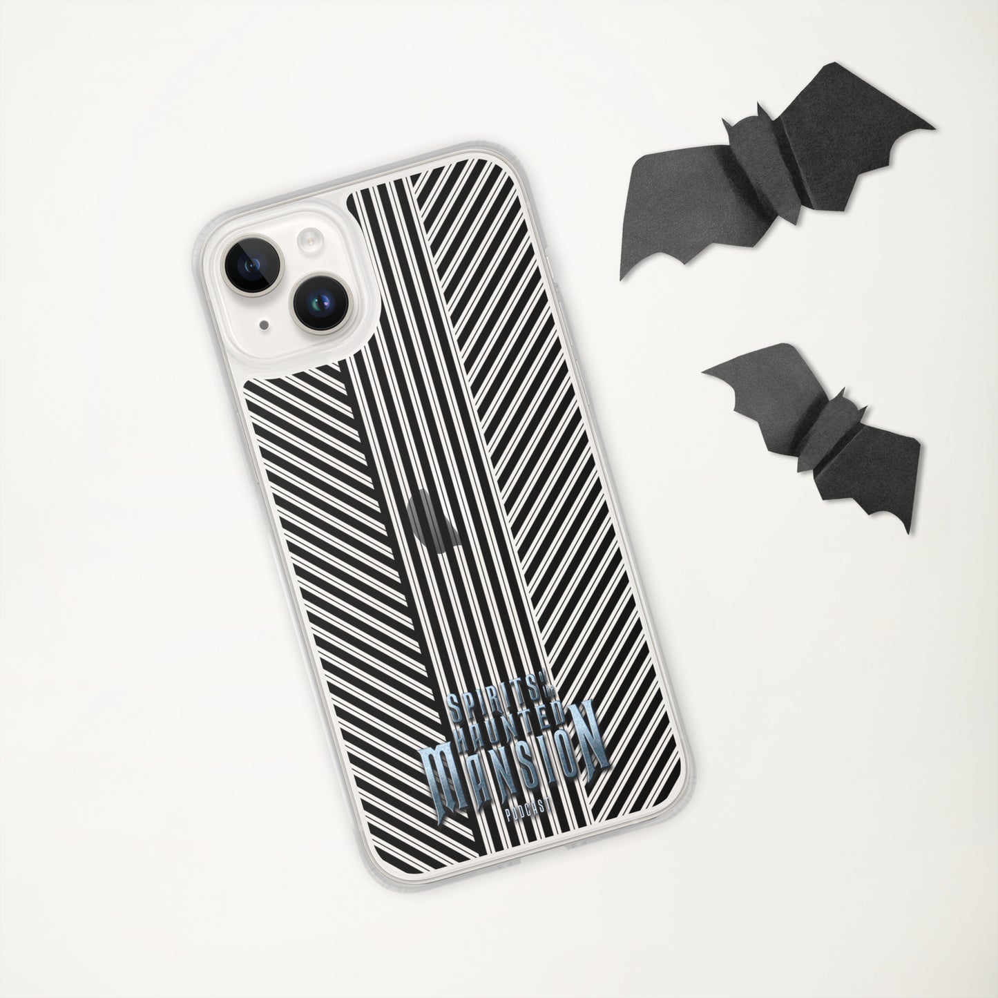 Haunted House Striped Clear Case for iPhone®