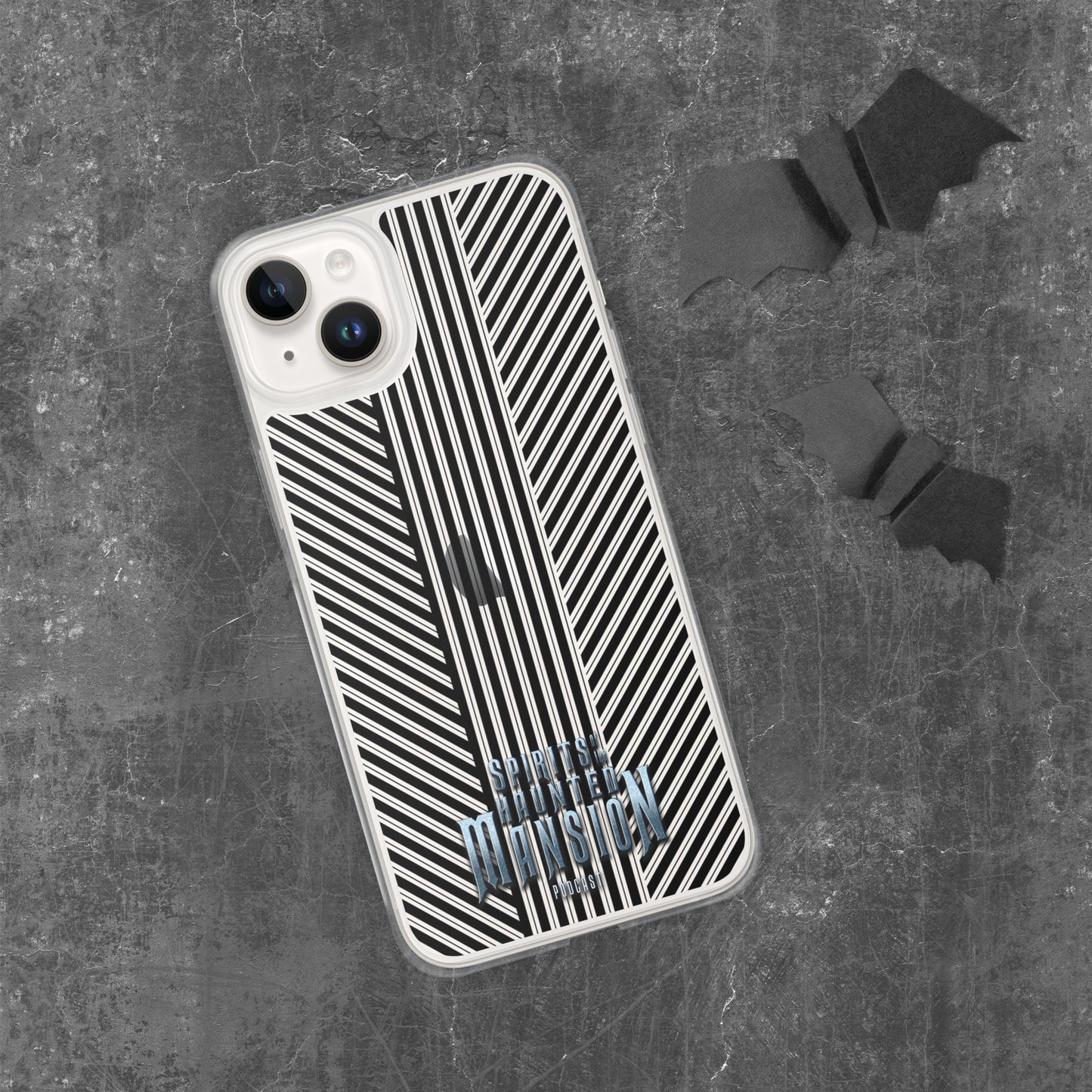 Haunted House Striped Clear Case for iPhone®