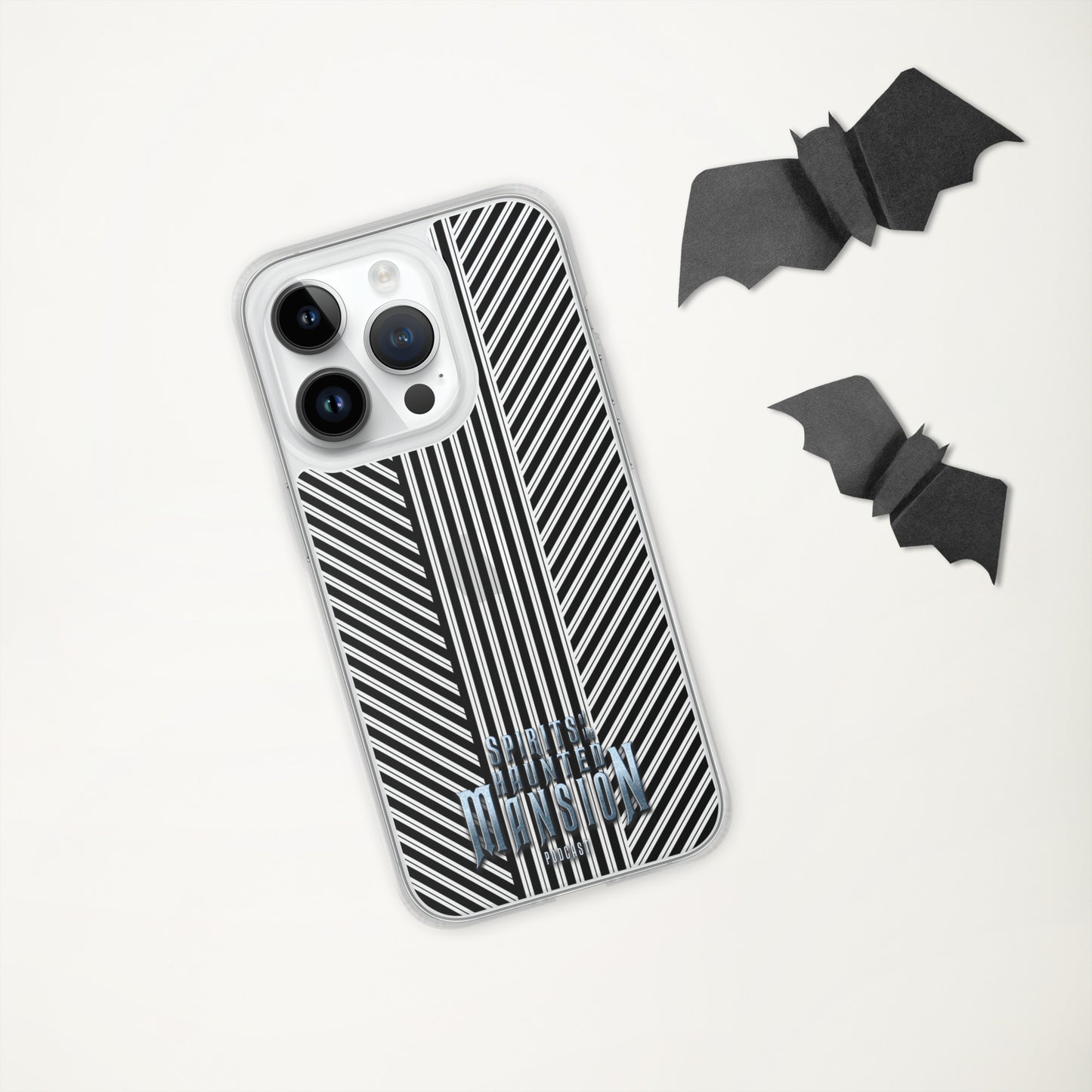 Haunted House Striped Clear Case for iPhone®