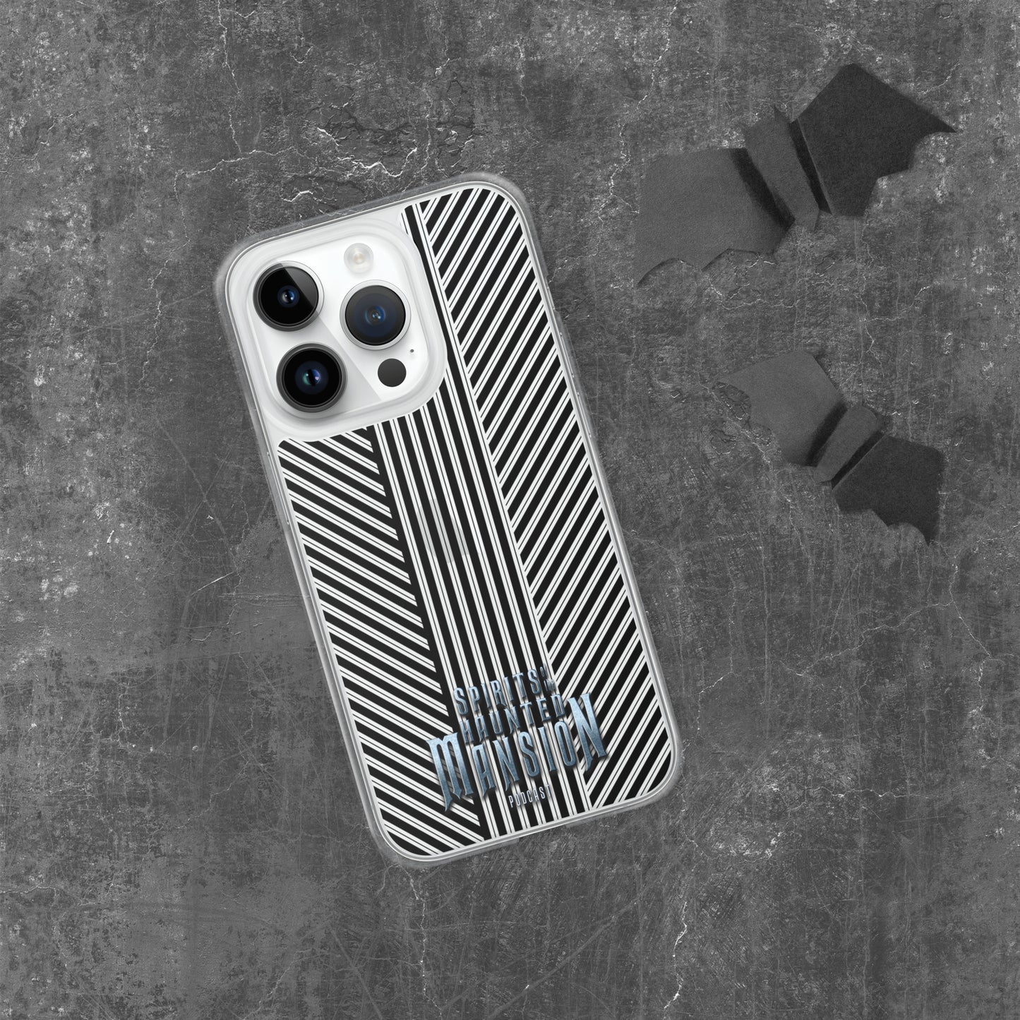 Haunted House Striped Clear Case for iPhone®