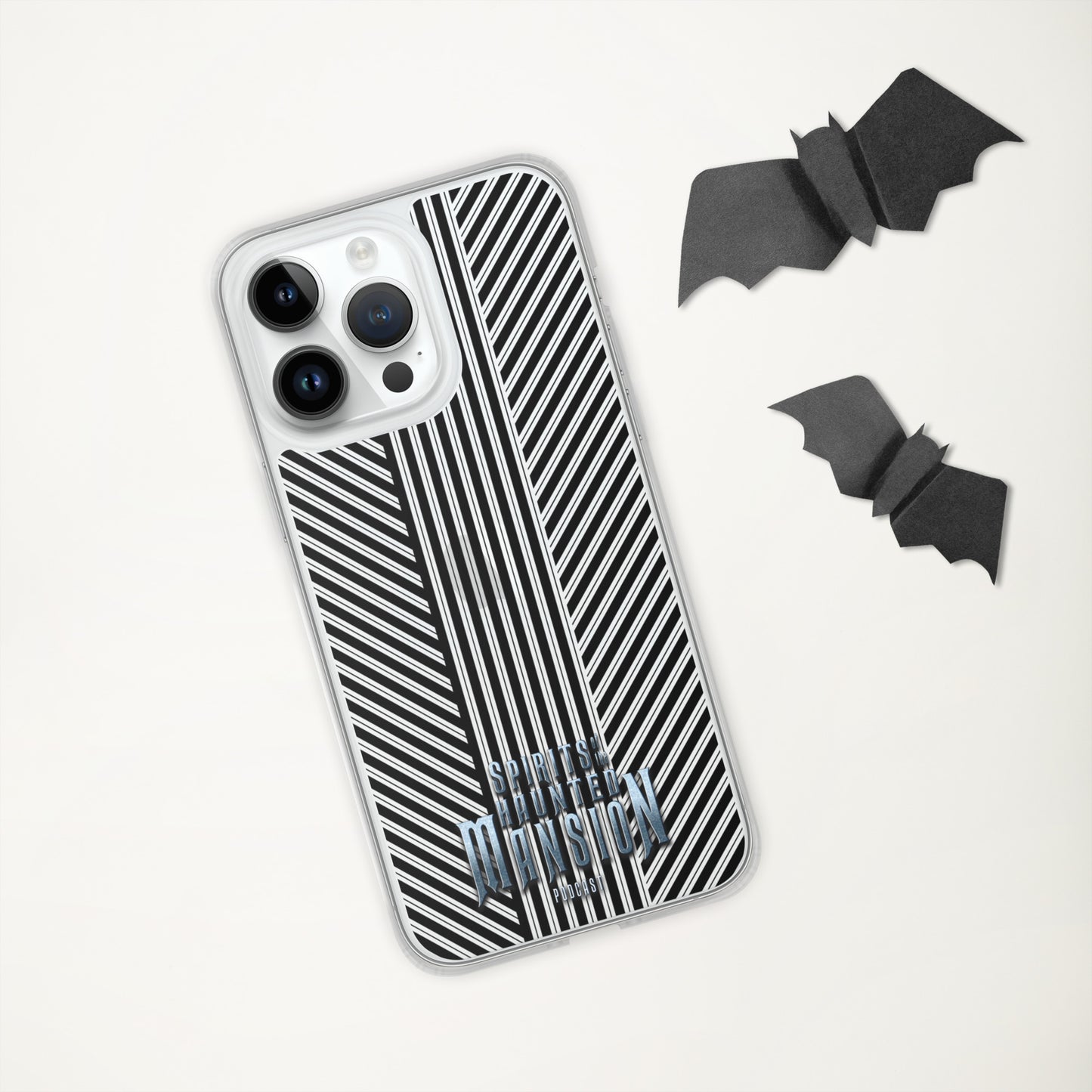 Haunted House Striped Clear Case for iPhone®