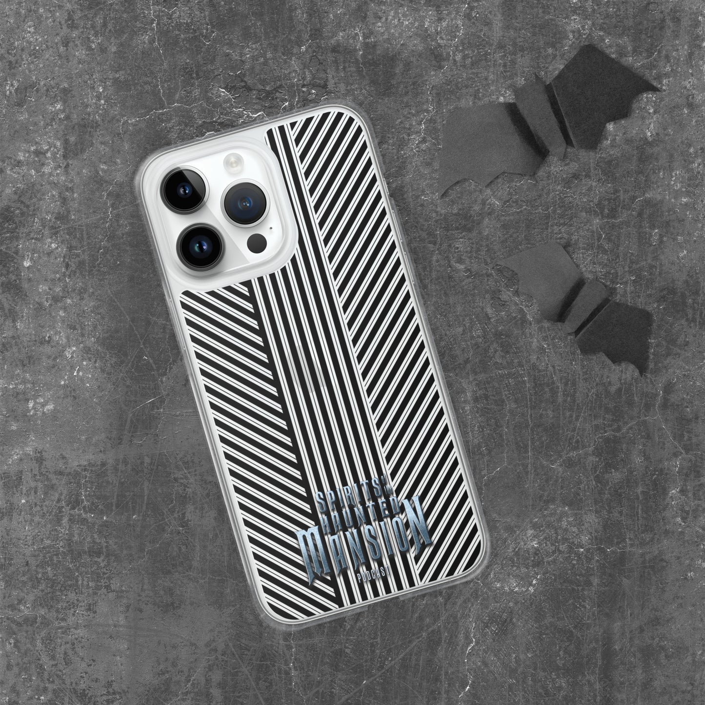 Haunted House Striped Clear Case for iPhone®