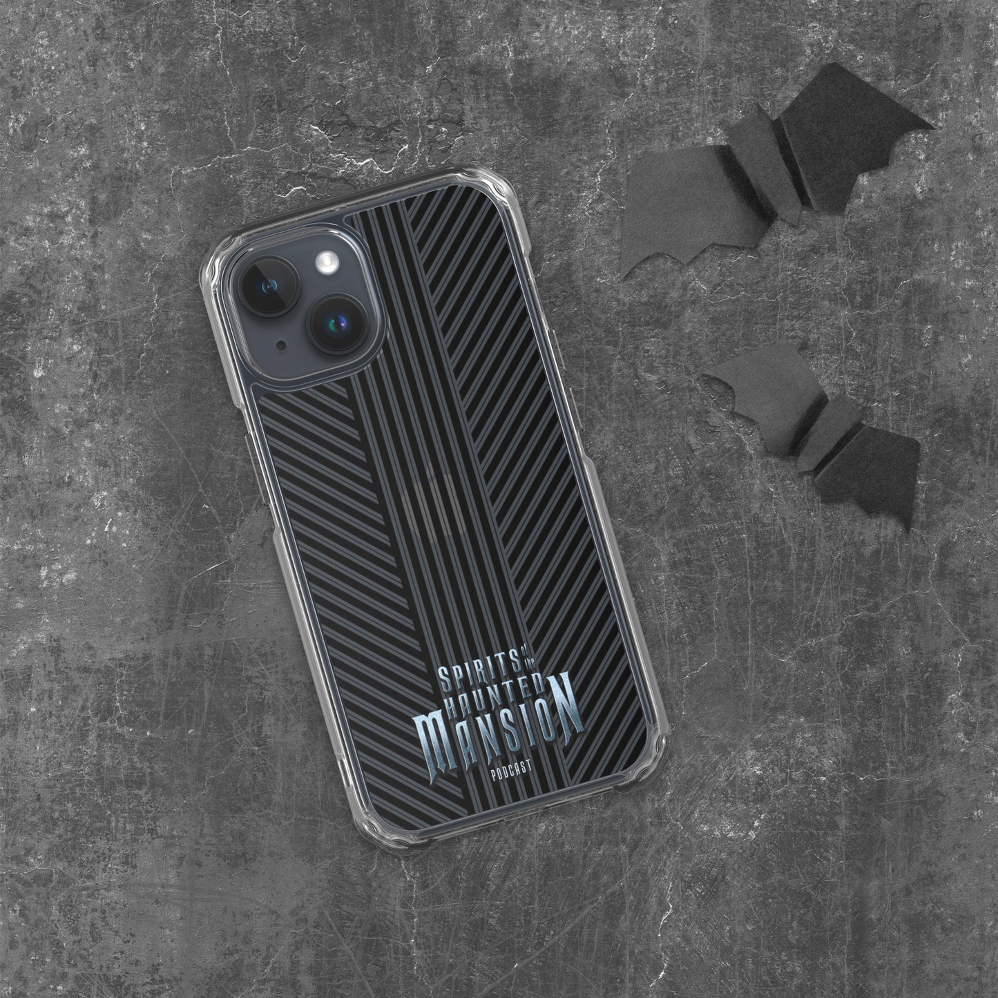 Haunted House Striped Clear Case for iPhone®