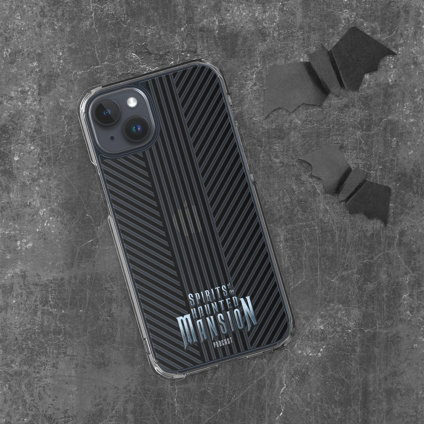 Haunted House Striped Clear Case for iPhone®