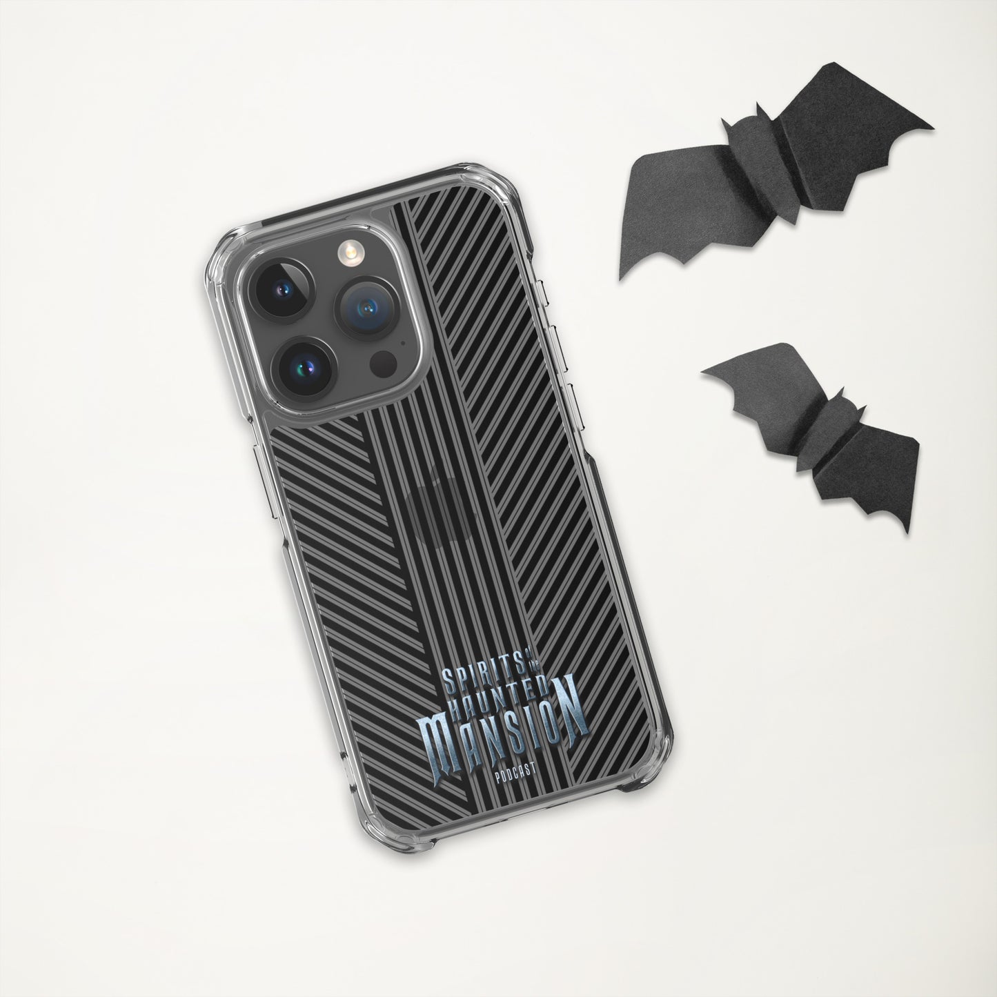 Haunted House Striped Clear Case for iPhone®