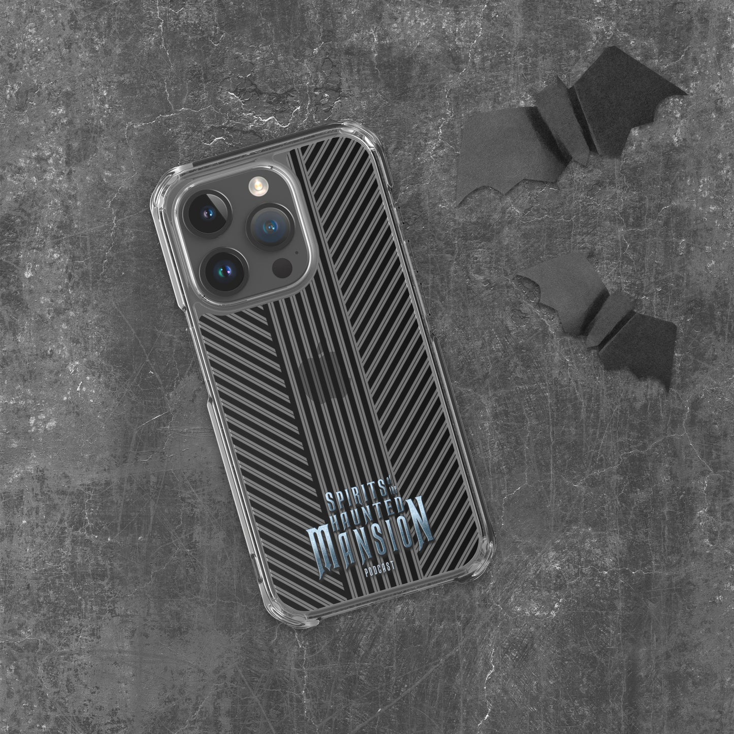 Haunted House Striped Clear Case for iPhone®