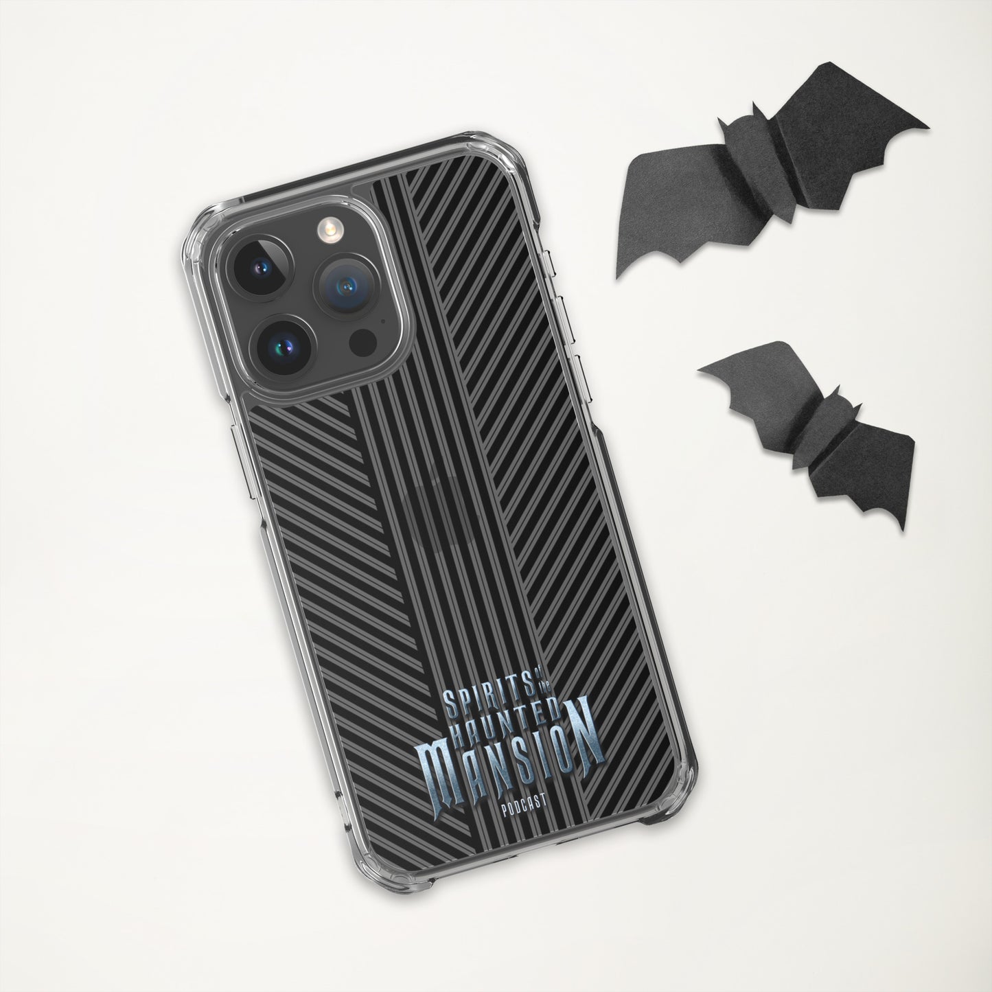 Haunted House Striped Clear Case for iPhone®