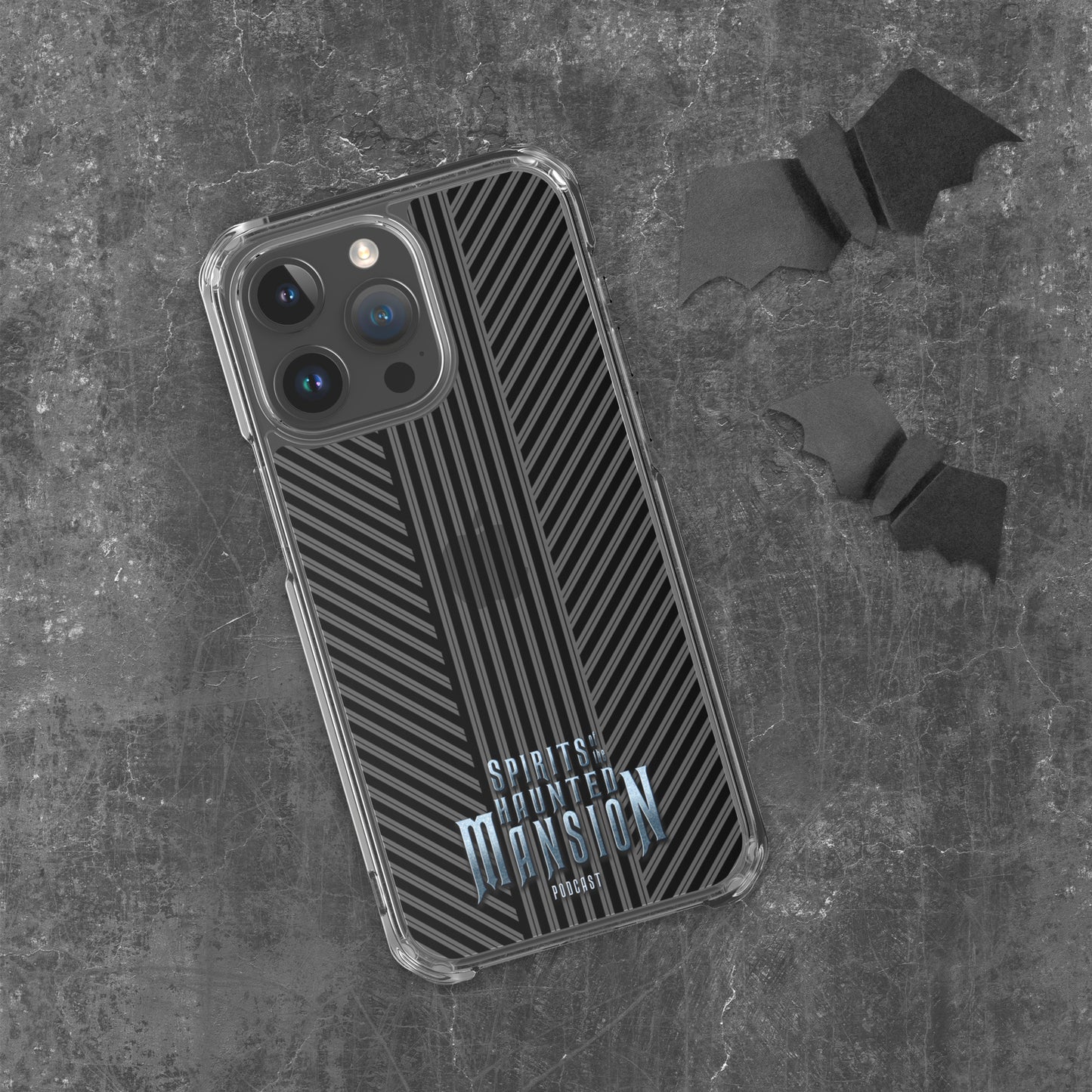 Haunted House Striped Clear Case for iPhone®