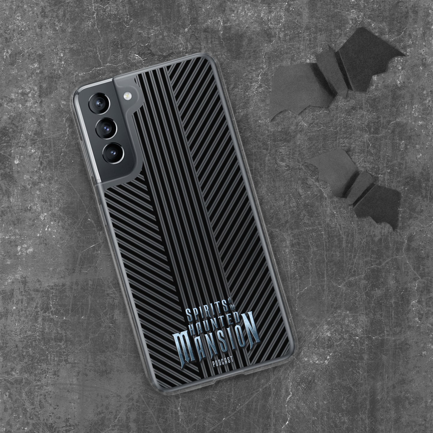 Haunted House Striped Clear Case for Samsung®