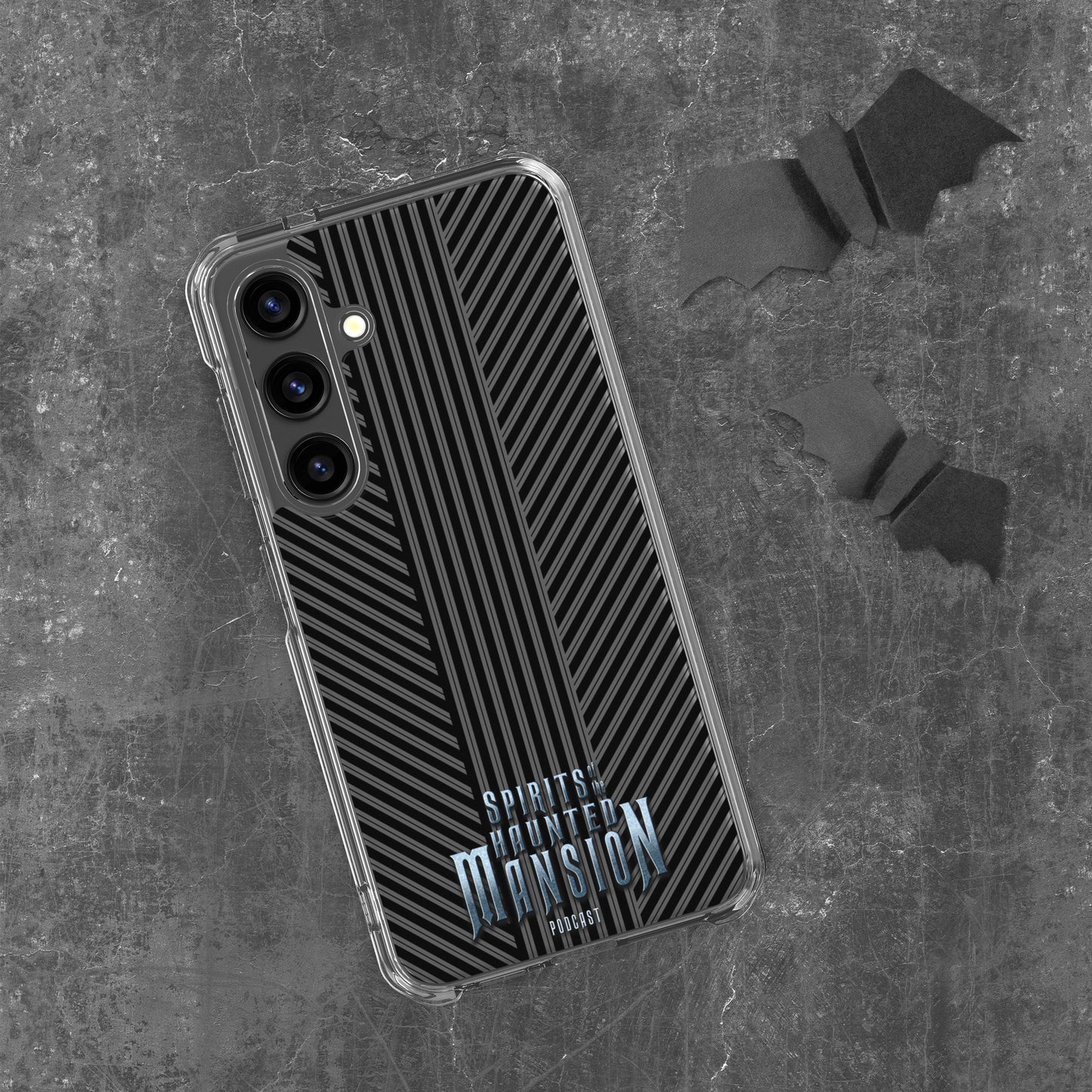 Haunted House Striped Clear Case for Samsung®